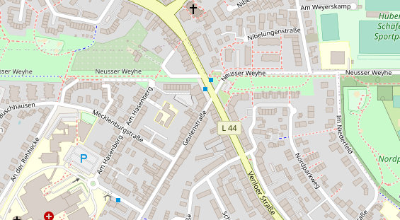 Friseur auf Satellitenbild