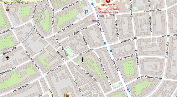 Friseur auf Satellitenbild