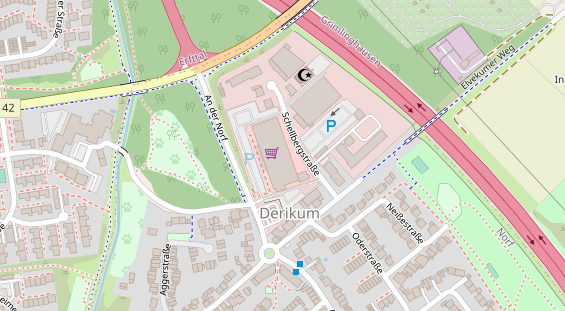 Friseur auf Satellitenbild