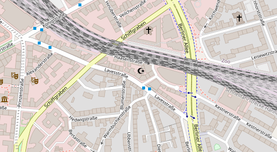 Friseur auf Satellitenbild