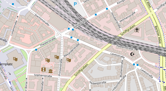 Friseur auf Satellitenbild