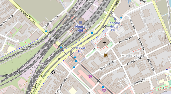 Friseur auf Satellitenbild