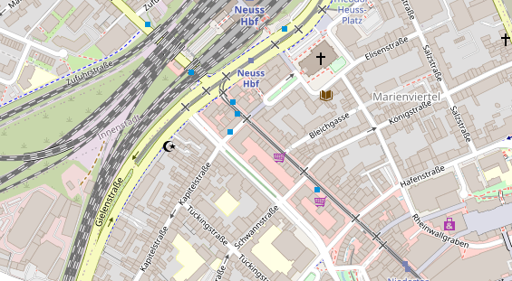 Friseur auf Satellitenbild