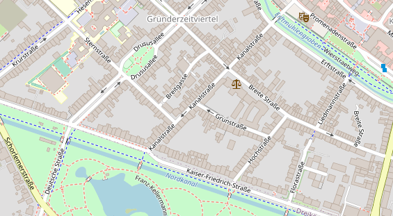 Friseur auf Satellitenbild