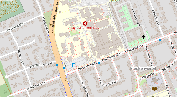 Friseur auf Satellitenbild