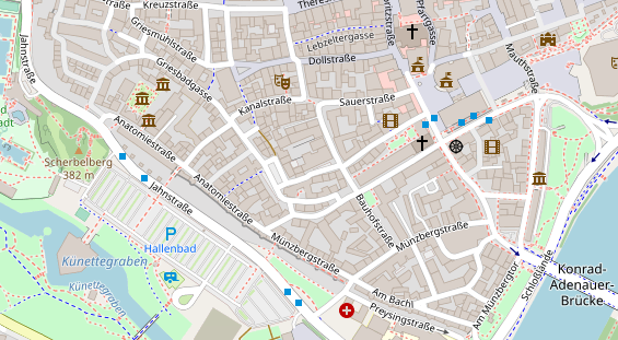 Friseur auf Satellitenbild