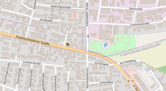 Friseur auf Satellitenbild