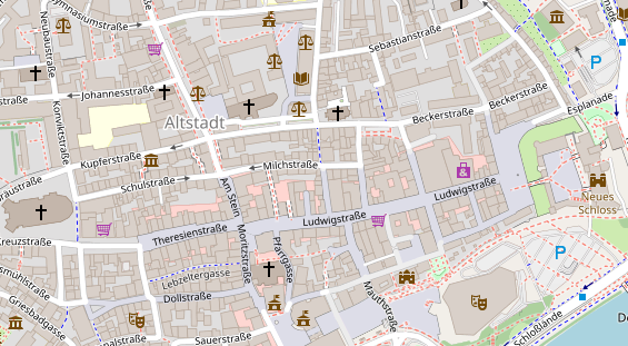 Friseur auf Satellitenbild