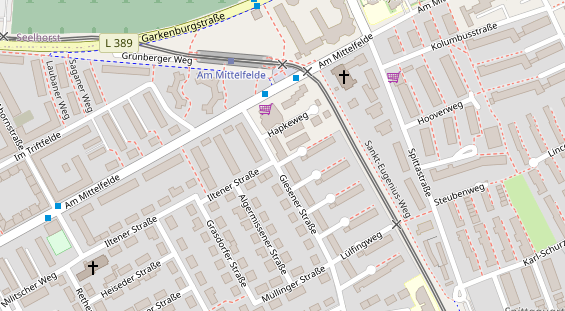 Friseur auf Satellitenbild