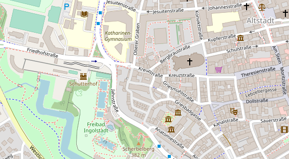 Friseur auf Satellitenbild