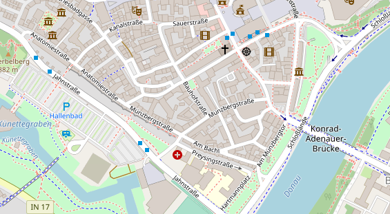 Friseur auf Satellitenbild