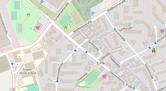 Friseur auf Satellitenbild