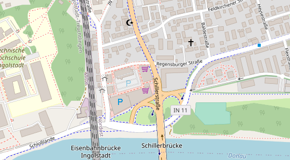 Friseur auf Satellitenbild