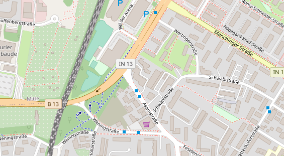 Friseur auf Satellitenbild