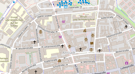 Friseur auf Satellitenbild