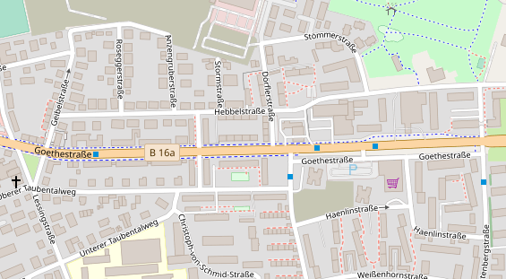 Friseur auf Satellitenbild