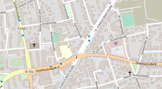 Friseur auf Satellitenbild