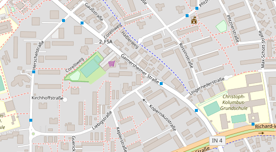 Friseur auf Satellitenbild