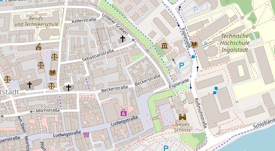 Friseur auf Satellitenbild