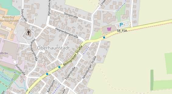 Friseur auf Satellitenbild