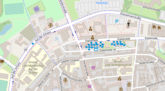 Friseur auf Satellitenbild