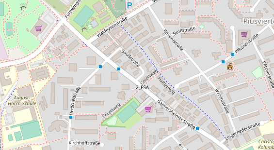 Friseur auf Satellitenbild