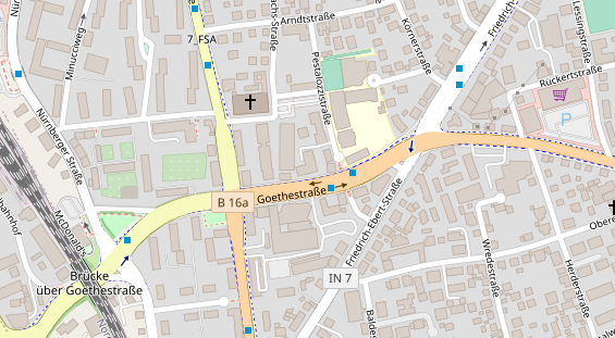 Friseur auf Satellitenbild