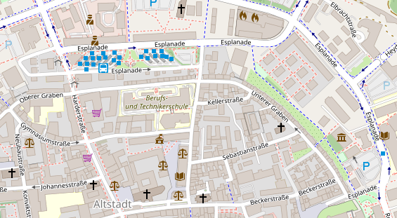 Friseur auf Satellitenbild