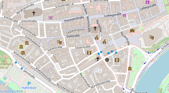 Friseur auf Satellitenbild