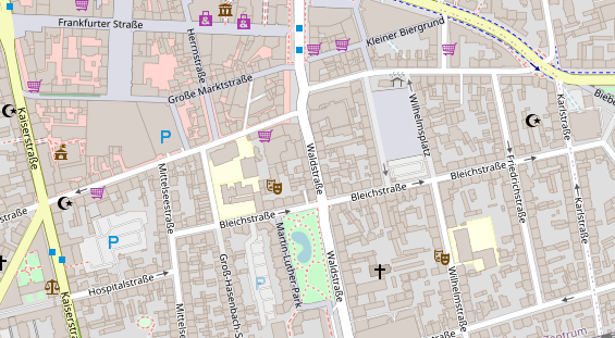 Friseur auf Satellitenbild