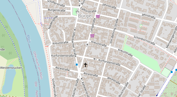 Friseur auf Satellitenbild