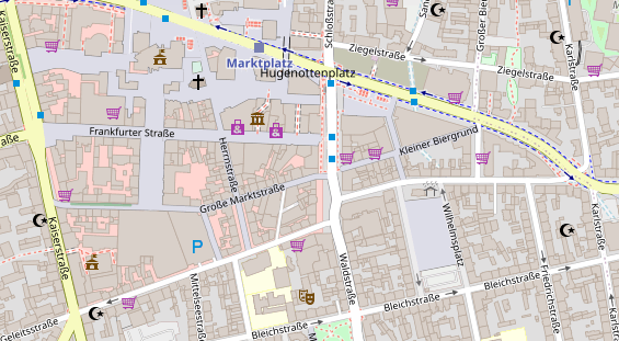 Friseur auf Satellitenbild