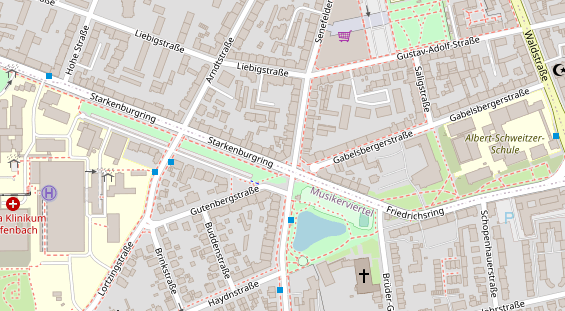 Friseur auf Satellitenbild