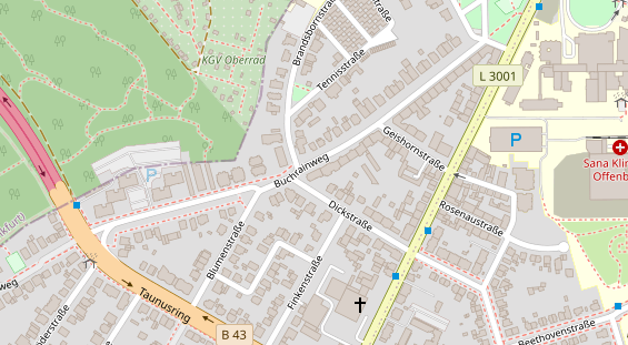 Friseur auf Satellitenbild