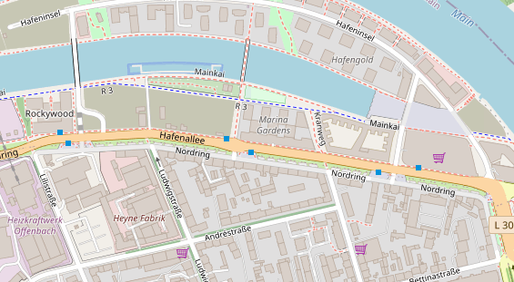 Friseur auf Satellitenbild