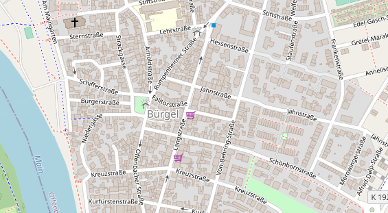 Friseur auf Satellitenbild