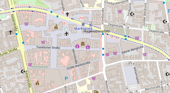 Friseur auf Satellitenbild