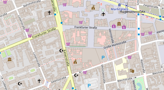 Friseur auf Satellitenbild