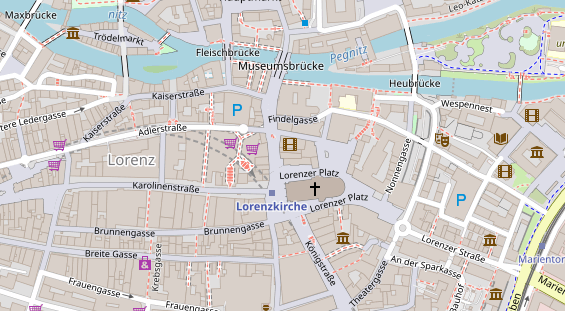 Friseur auf Satellitenbild