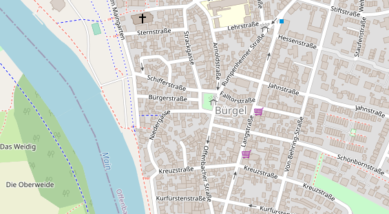 Friseur auf Satellitenbild