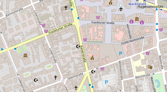 Friseur auf Satellitenbild