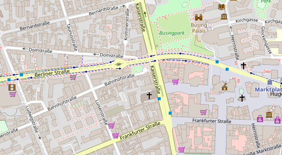 Friseur auf Satellitenbild