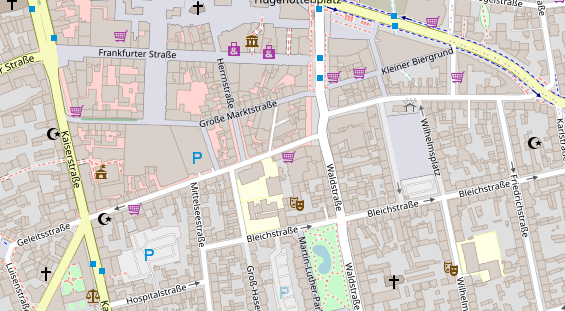 Friseur auf Satellitenbild