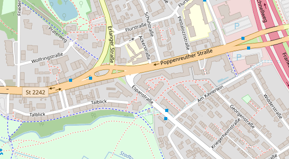 Friseur auf Satellitenbild