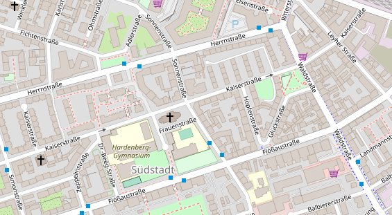 Friseur auf Satellitenbild