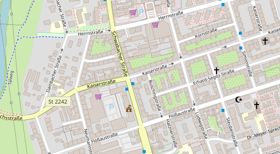 Friseur auf Satellitenbild