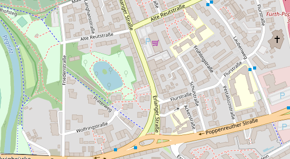 Friseur auf Satellitenbild