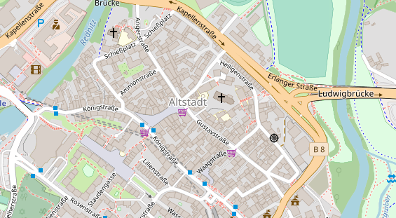 Friseur auf Satellitenbild