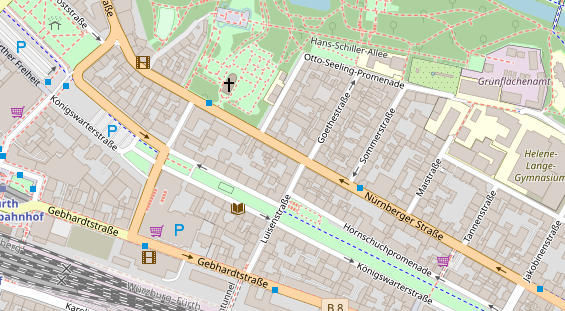 Friseur auf Satellitenbild