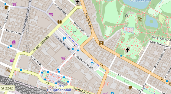 Friseur auf Satellitenbild